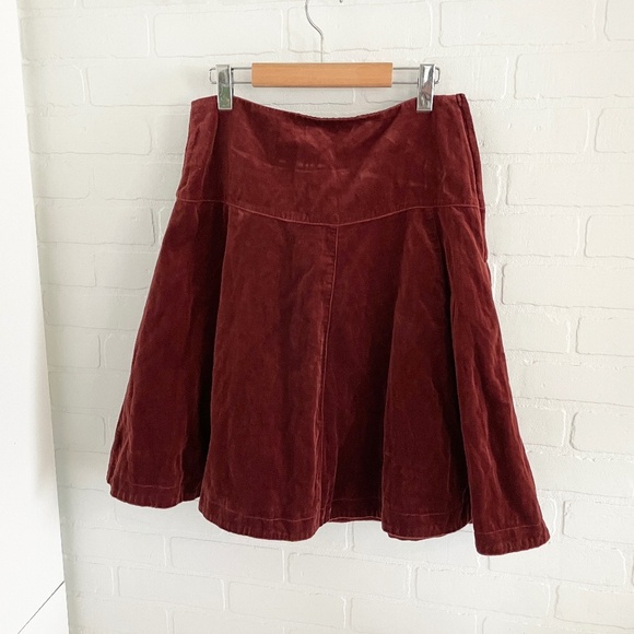 Sarah Pacini Dresses & Skirts - Sarah Pacini A-line Skirt Velvet Cotton Round skirt Volume Dark red/rust Sz 6